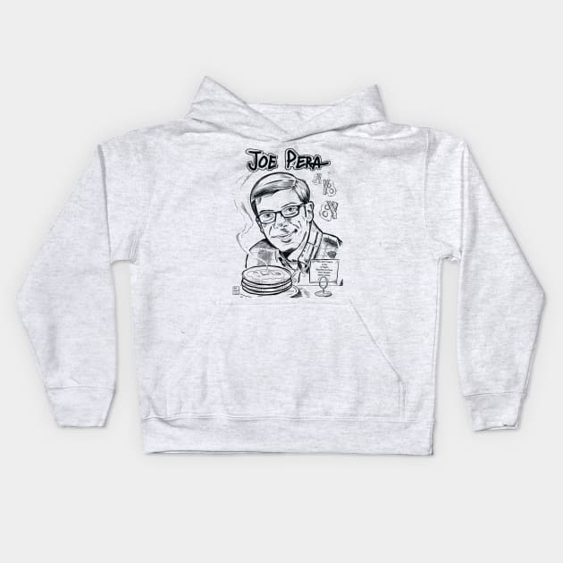 Joe Pera (line drawing version) Kids Hoodie by Popoffthepage